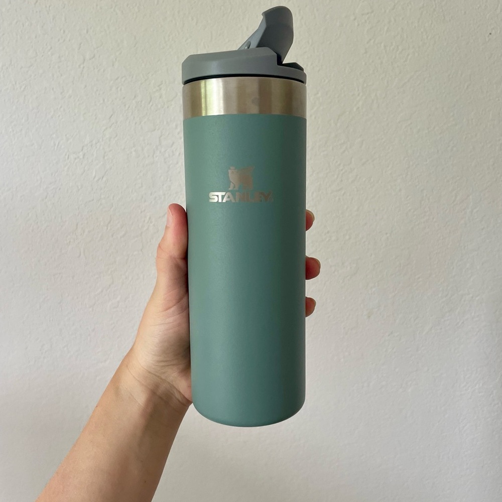 Stanley Green Travel Mug with Flip Lid